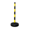 Plastic post |  40 mm, yellow/black | fillable base